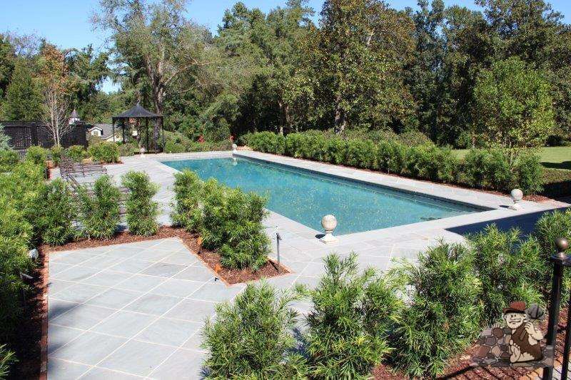 Walkway built with Blue Select Bluestone Supplied by Fieldstone Center