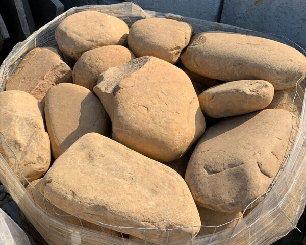 Brown Palletized River Rock