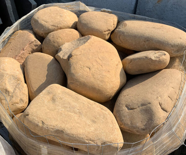 Brown Palletized River Rock